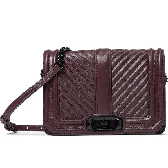 Rebecca Minkoff Small Love Leather Crossbody Bag - Concord - Picture 1 of 6